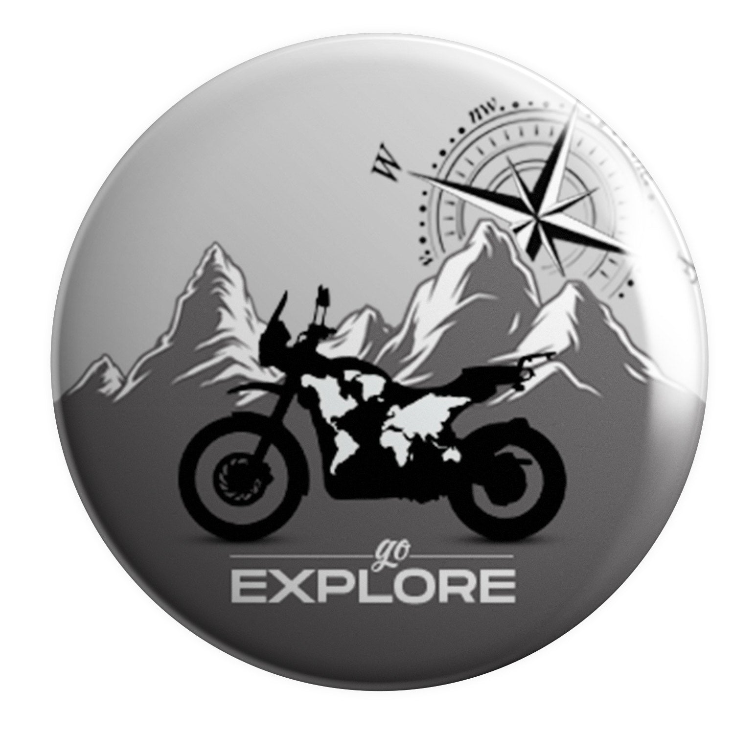 Go Explore Button Badge 2pcs