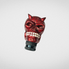 UNIVERSAL CAR GEAR SHIFT KNOB RED SKULL WITH HORN