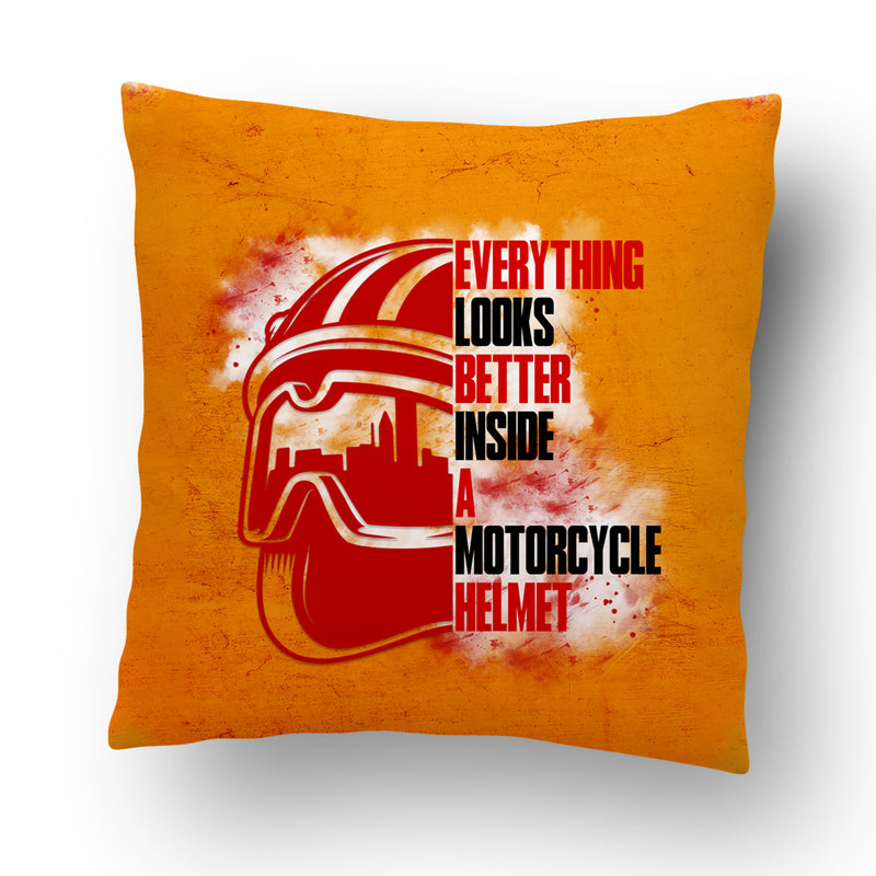 Everything looks better inside a motorcycle helmet Cushion